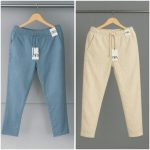 Cotton Trouser - Sky x Biscuit