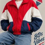 80s Retro Jacket Red Blue